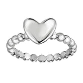 Sterling Silver Puffy Heart Ring, Size 7 fine designer jewelry for men and women